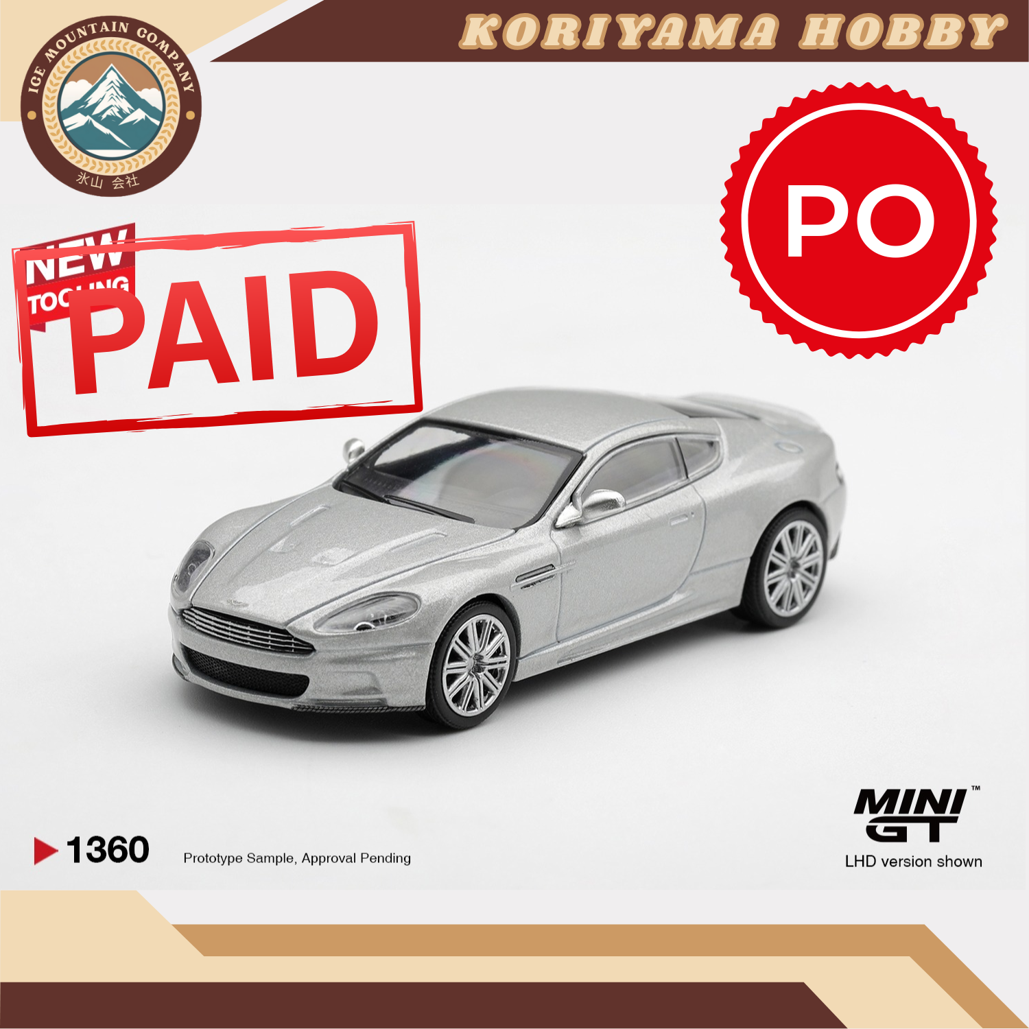 Mini GT 1360 Aston Martin DBS 2008 Lightning Silver MiniGT