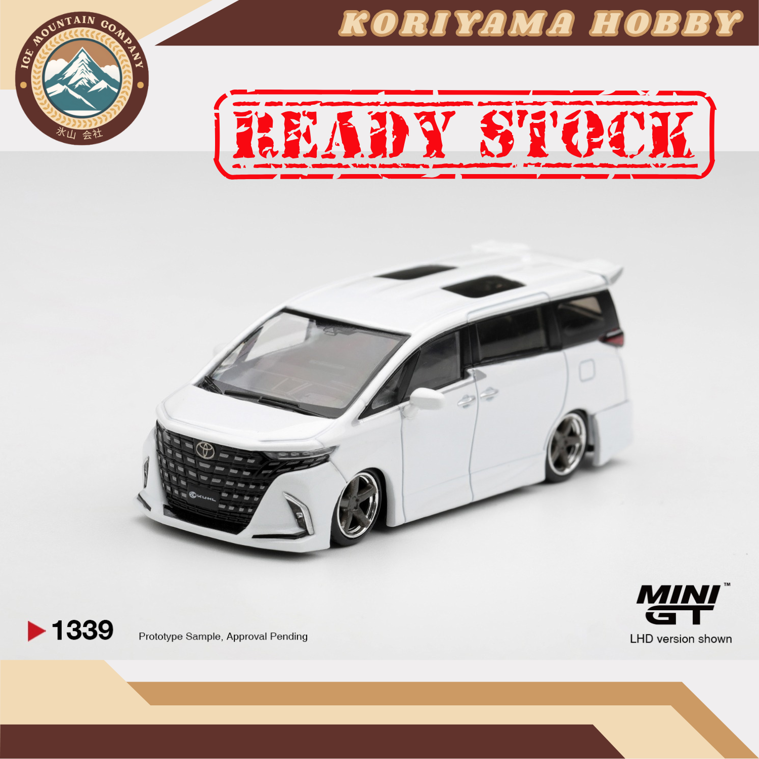 Mini GT 1339 Toyota Alphard 40 KUHL White MiniGT
