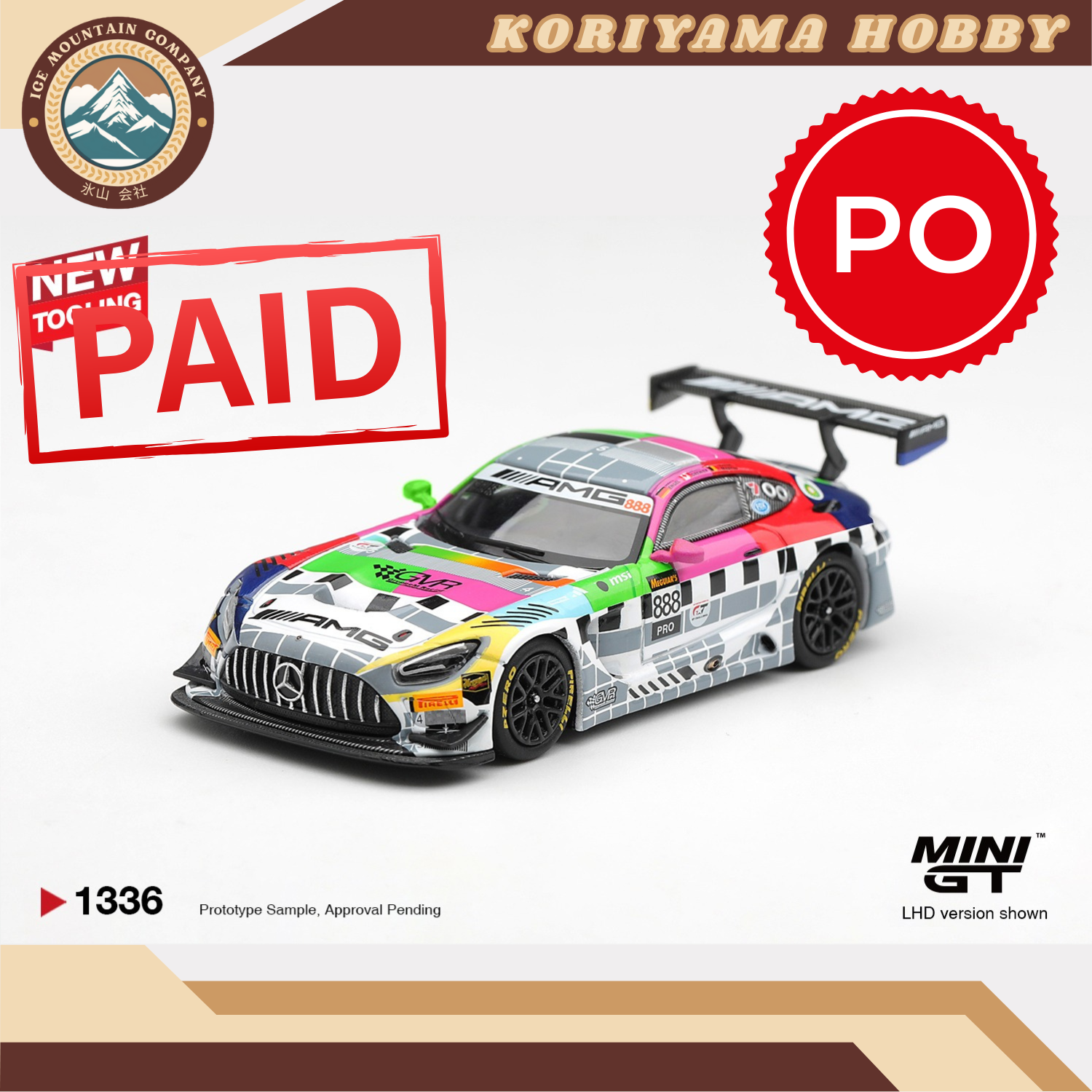 Mini GT 1336 Mercedes-AMG GT3 #888 Mercedes-AMG Team GMR Meguiar s Bathurst 12 Hour 2025 MiniGT