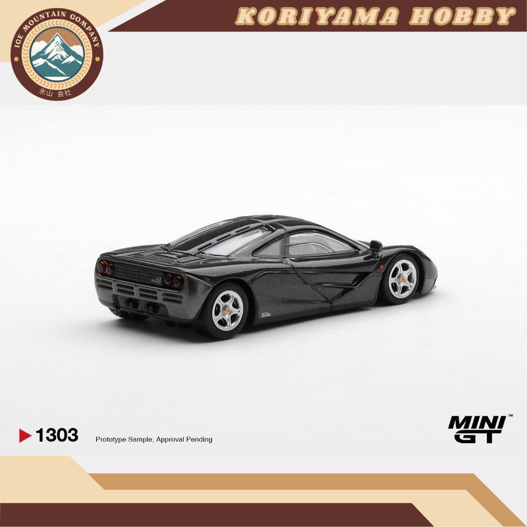 Mini GT 1303 McLaren F1 Blue Black Metallic MiniGT