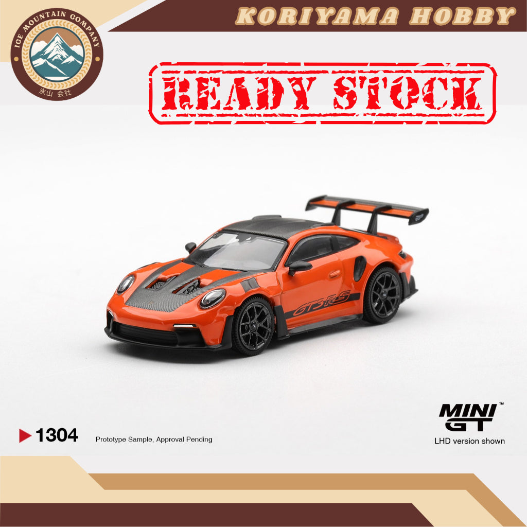 Mini GT 1304 Porsche 911 (992) GT3 RS Weissach Package Gulf Orange MiniGT
