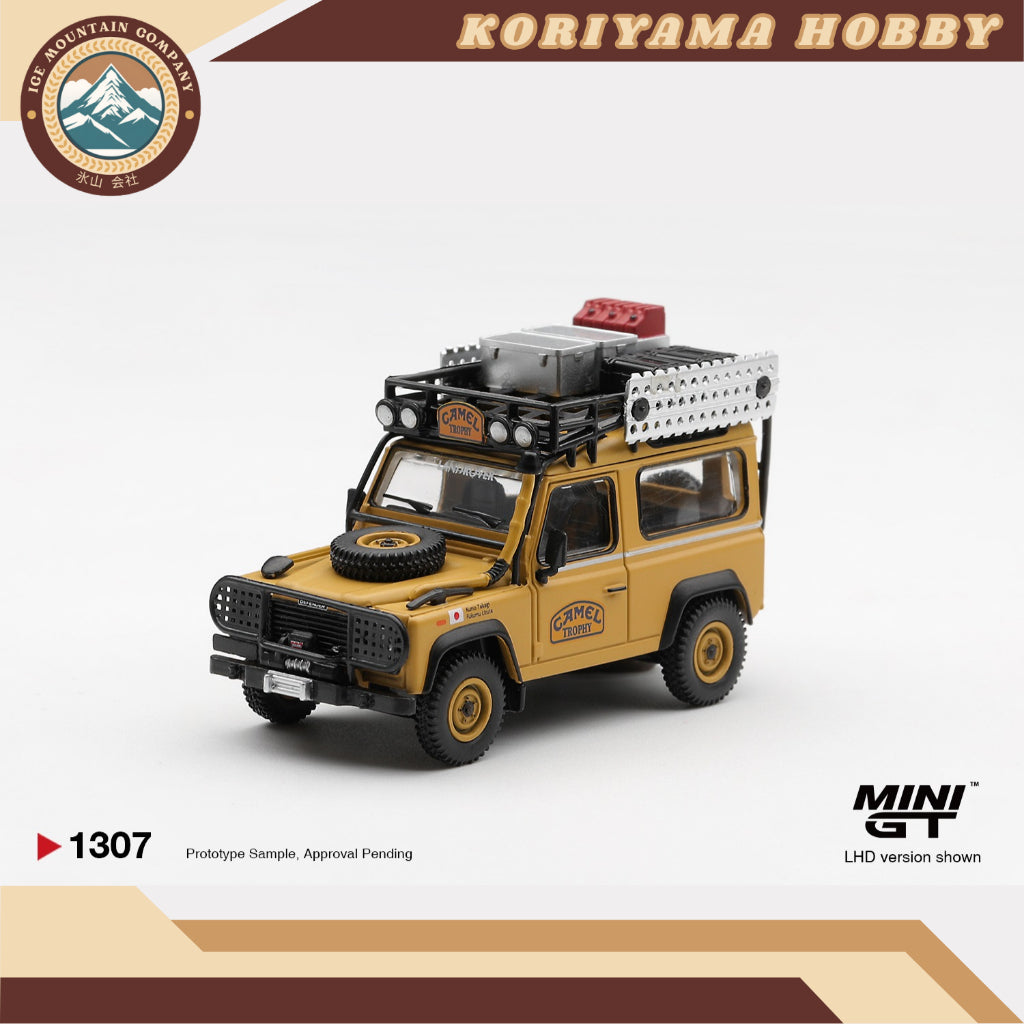 Mini GT 1307 Land Rover Defender 90 1985 Camel Trophy Borneo Team Japan MiniGT