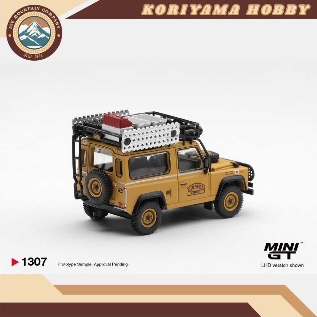 Mini GT 1307 Land Rover Defender 90 1985 Camel Trophy Borneo Team Japan MiniGT
