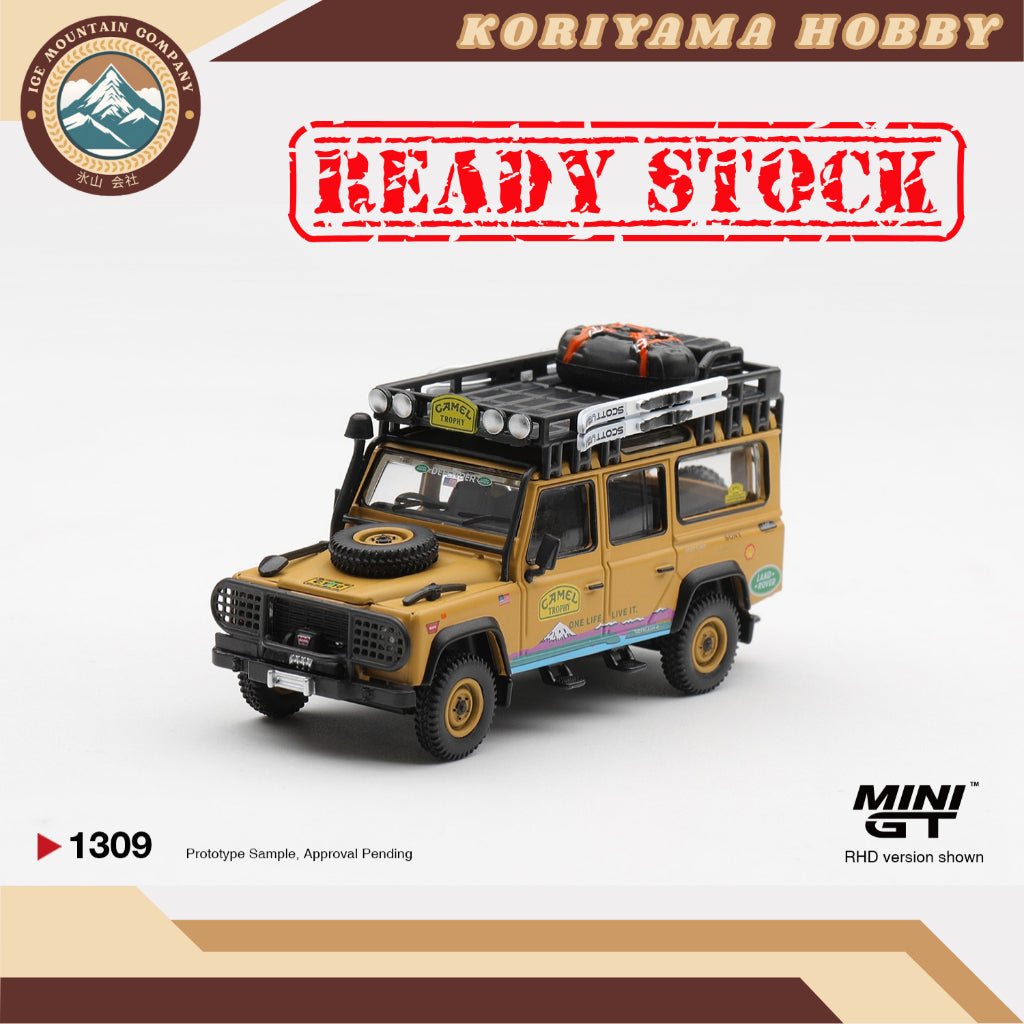 Mini GT 1309 Land Rover Defender 110 1998 Camel Trophy Tierra del Fuego CT.10 USA MiniGT