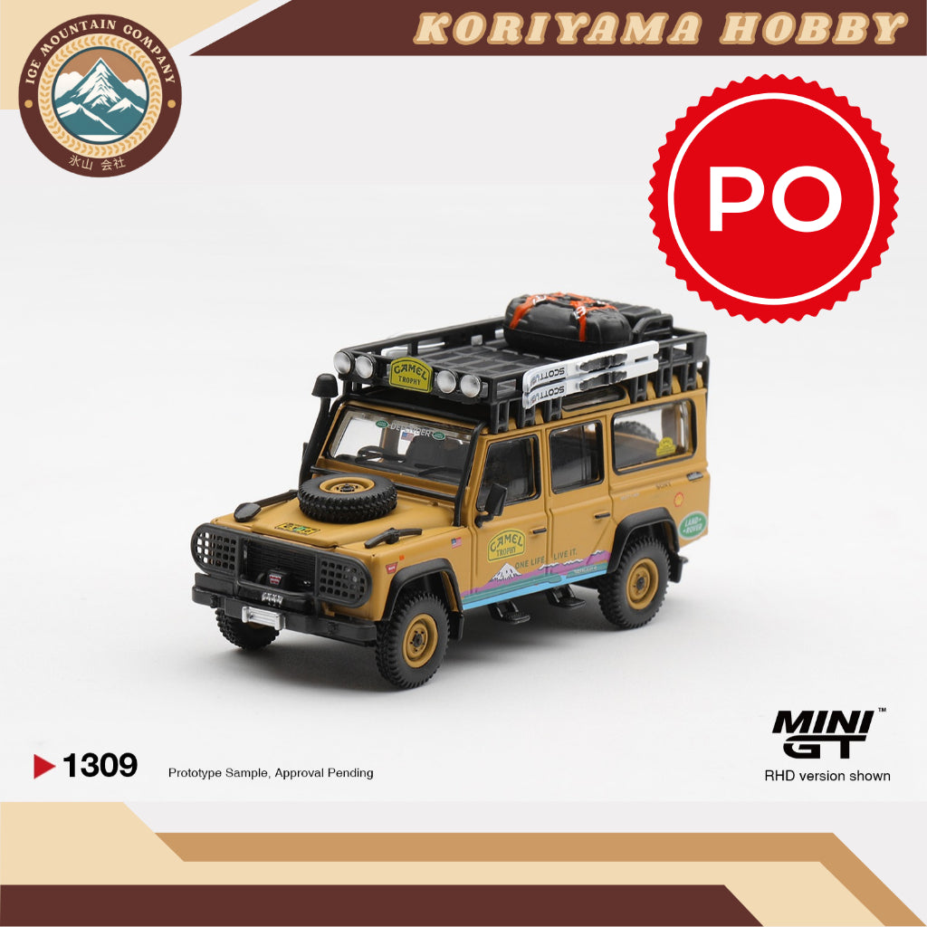 Mini GT 1309 Land Rover Defender 110 1998 Camel Trophy Tierra del Fuego CT.10 USA MiniGT