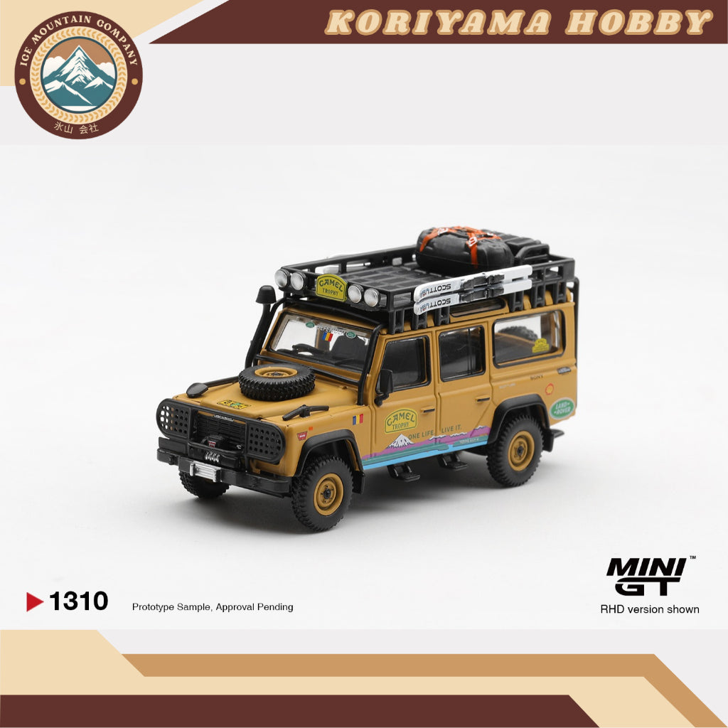 Mini GT 1310 Land Rover Defender 110 1998 Camel Trophy Tierra del Fuego CT.36 Romania MiniGT