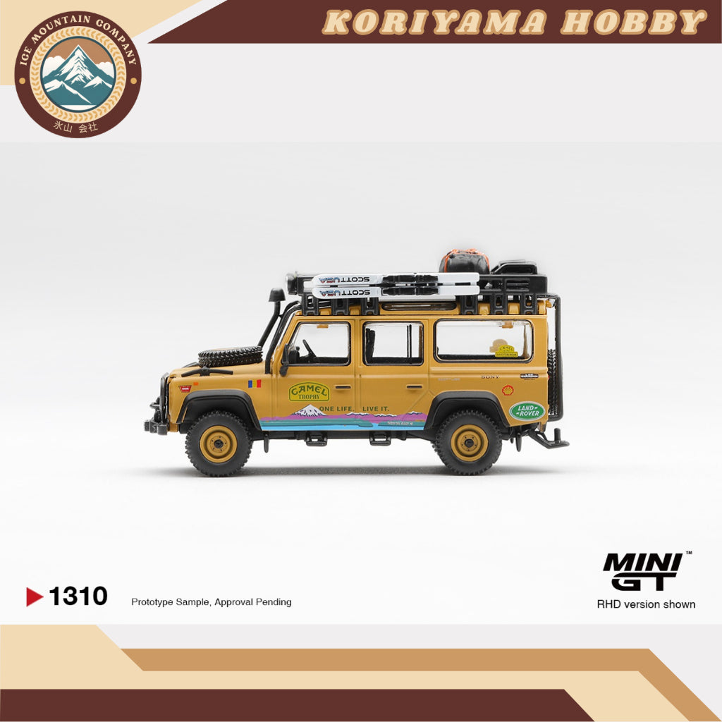 Mini GT 1310 Land Rover Defender 110 1998 Camel Trophy Tierra del Fuego CT.36 Romania MiniGT