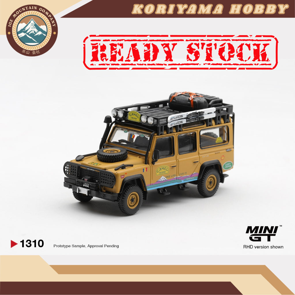 Mini GT 1310 Land Rover Defender 110 1998 Camel Trophy Tierra del Fuego CT.36 Romania MiniGT