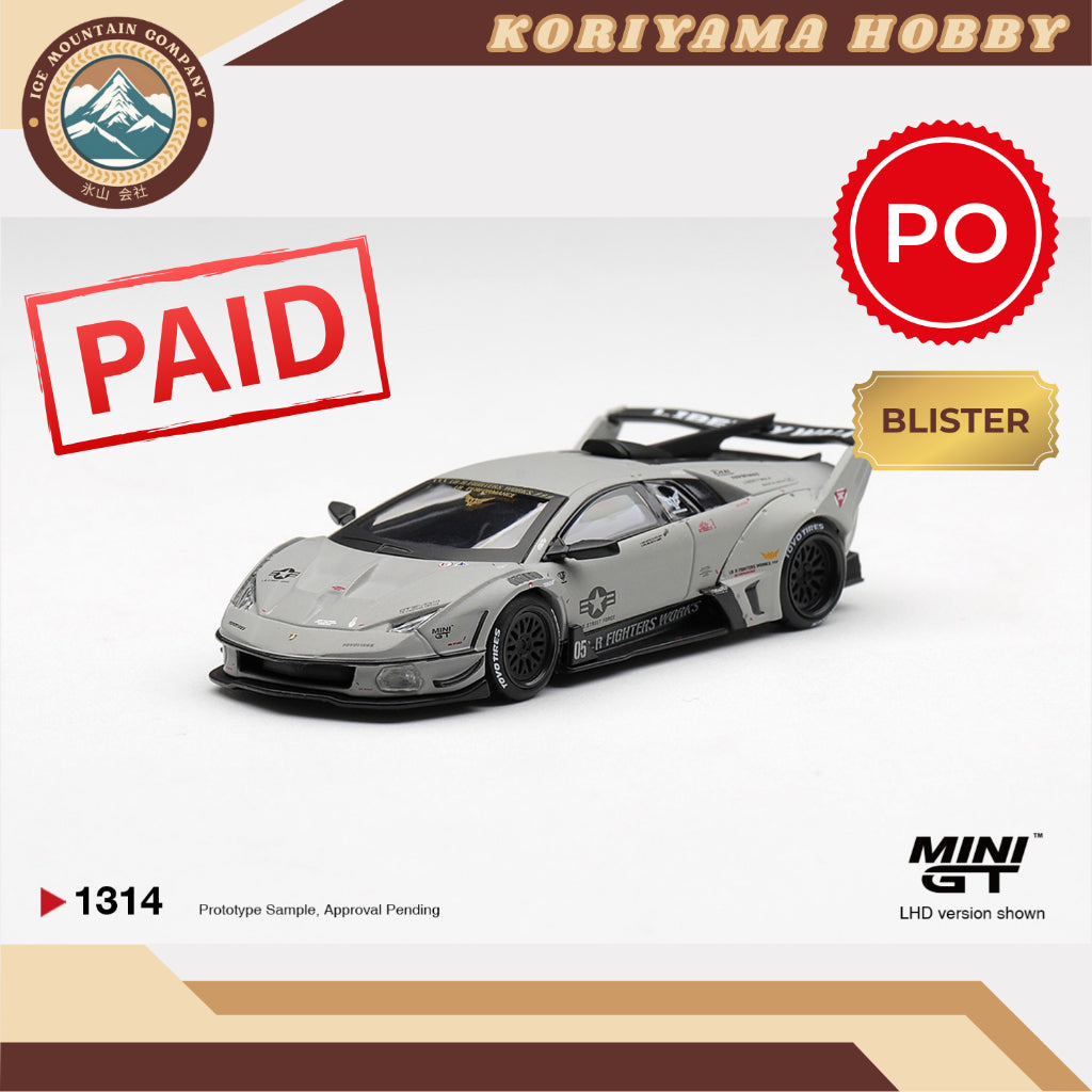 Mini GT 1314 Lamborghini LB-Silhouette WORKS MURCIELAGO GT Evo Fighter Box / Blister Packaging MiniGT