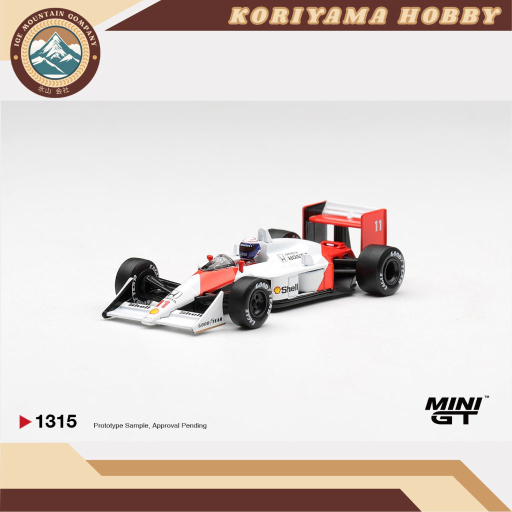 Mini GT 1315 McLaren MP4/4 #11 Alain Prost 1988 Canadian Grand Prix  2nd Place Box / Blister Packaging MiniGT