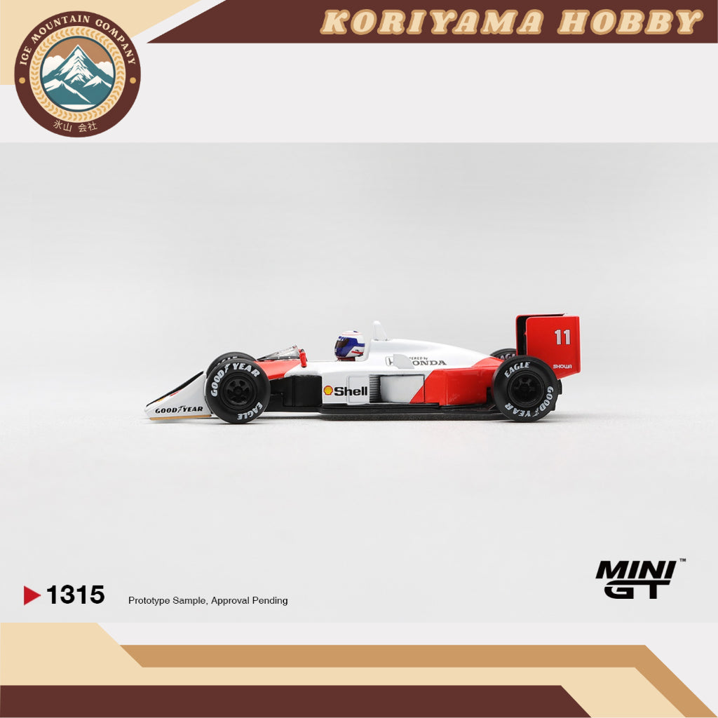 Mini GT 1315 McLaren MP4/4 #11 Alain Prost 1988 Canadian Grand Prix  2nd Place Box / Blister Packaging MiniGT
