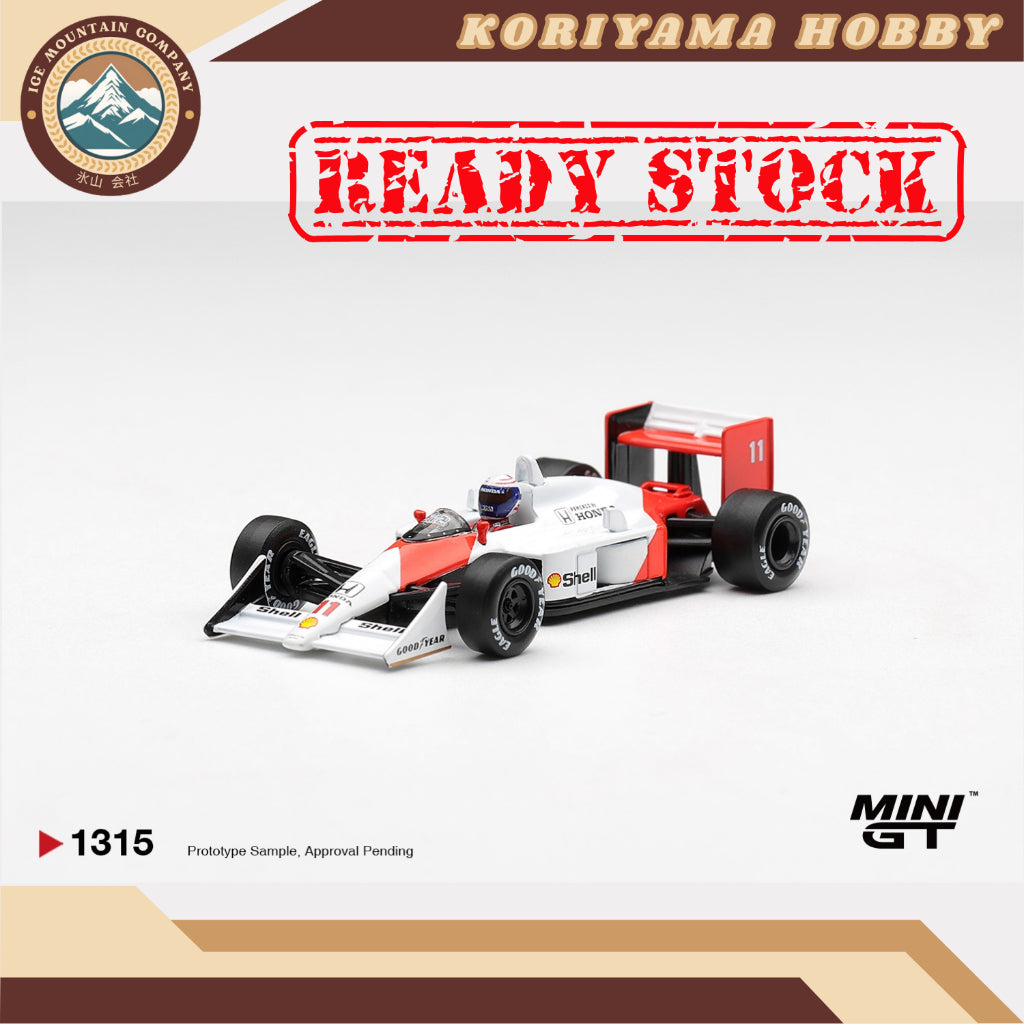 Mini GT 1315 McLaren MP4/4 #11 Alain Prost 1988 Canadian Grand Prix  2nd Place Box / Blister Packaging MiniGT