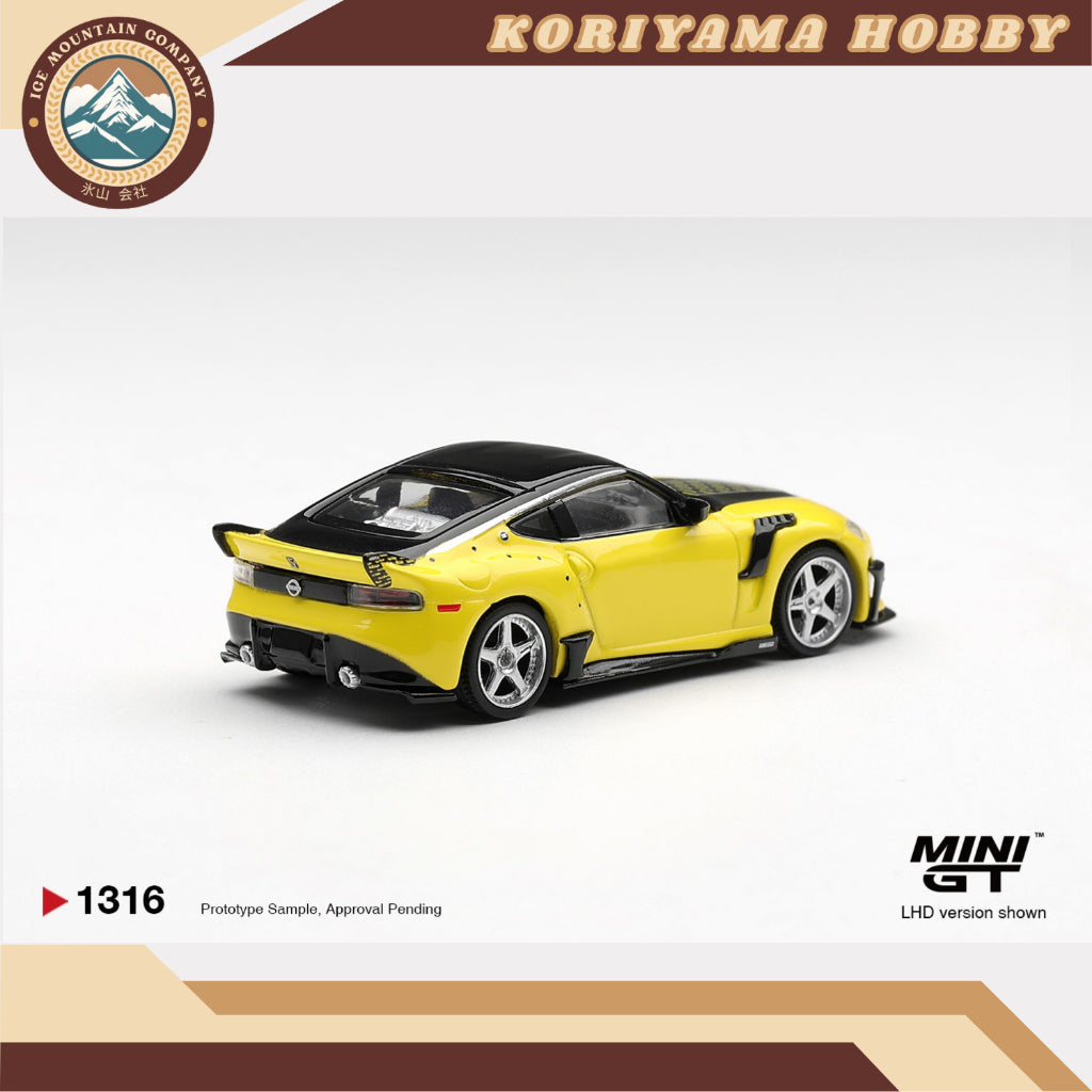 Mini GT 1316 Nissan Fairlady Z VeilSide FFZ400  Ikazuchi Yellow MiniGT