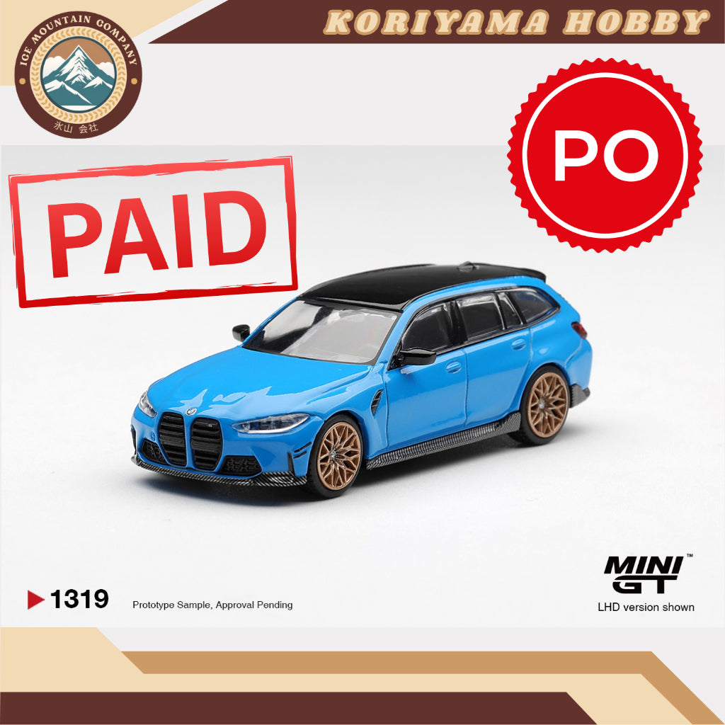 Mini GT 1319 BMW M3 M Performance Touring Riviera Blue MiniGT