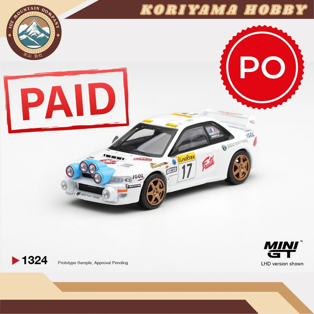 Mini GT 1324 Subaru Impreza WRC98 #17 1999 Rally Monte-Carlo MiniGT