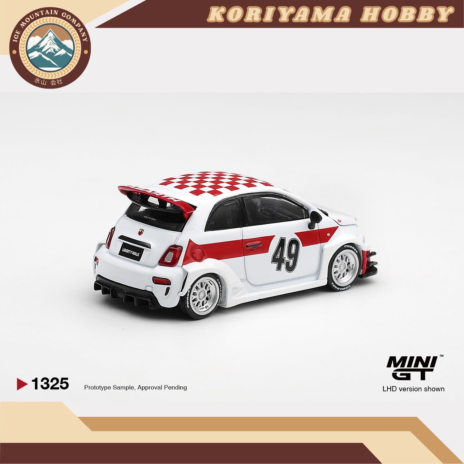 Mini GT 1325 Abarth 595 LB-WORKS x Abas Works 1000 TC Tribute MiniGT