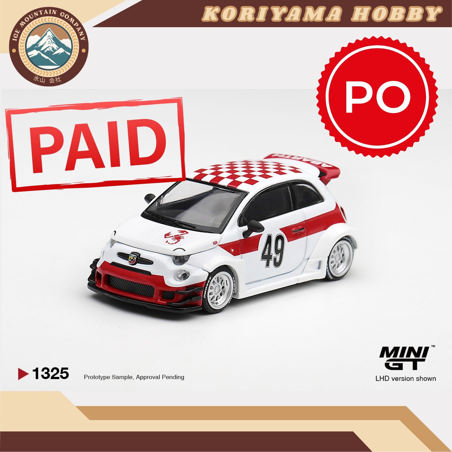 Mini GT 1325 Abarth 595 LB-WORKS x Abas Works 1000 TC Tribute MiniGT