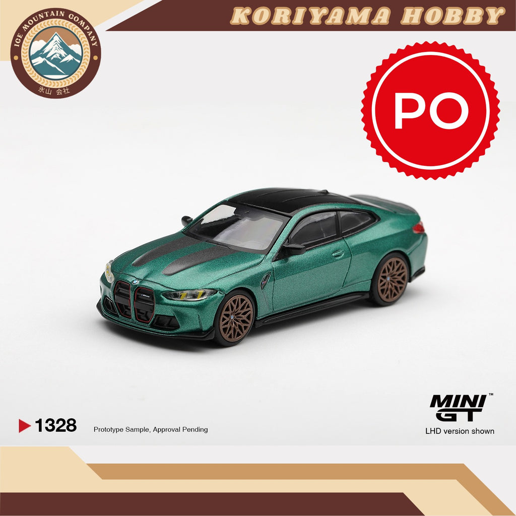 Mini GT 1328 BMW M4 CS Frozen Isle of Man Green Metallic MiniGT