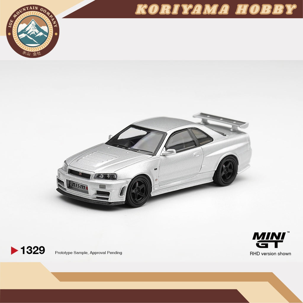 Mini GT 1329 Nissan NISMO R34GT-R Z-tune Z-Tune Silver  MiniGT