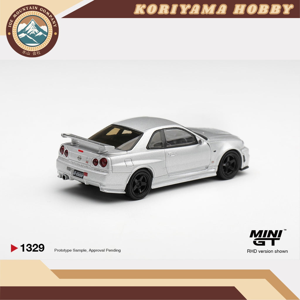 Mini GT 1329 Nissan NISMO R34GT-R Z-tune Z-Tune Silver  MiniGT