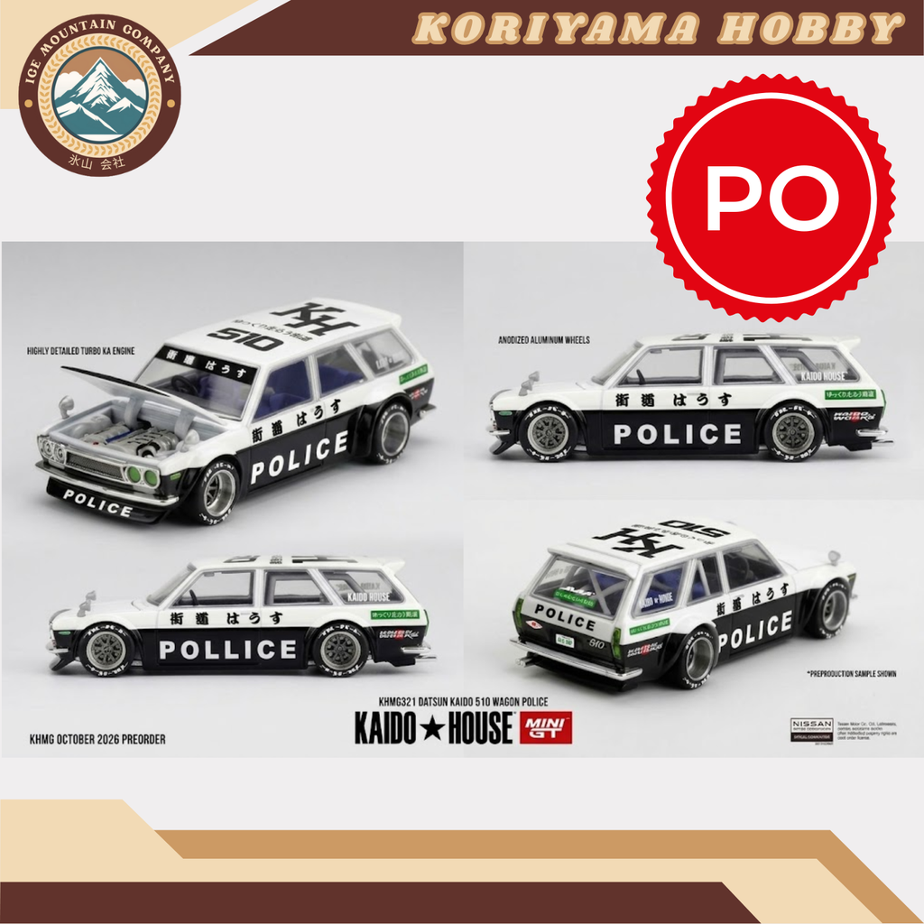 Mini GT Kaido House 321 Datsun KAIDO 510 Wagon Police MiniGT