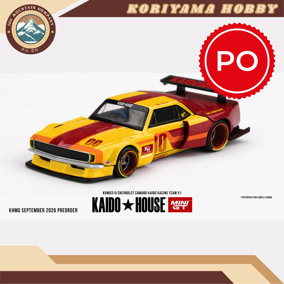 Mini GT Kaido House 319 Chevrolet Camaro Kaido Racing Team V1 MiniGT