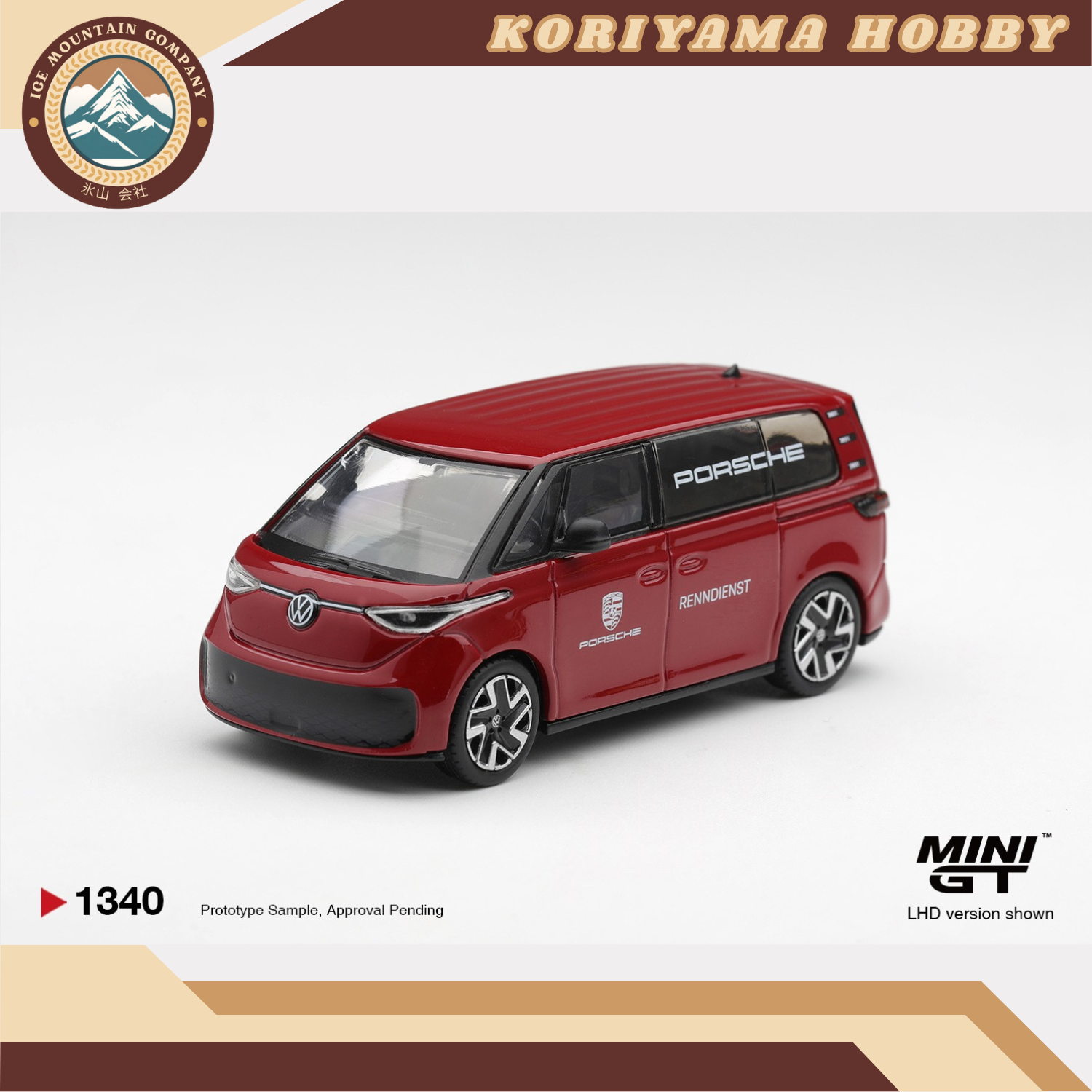 Mini GT 1340 Volkswagen ID.Buzz Porsche Renndienst MiniGT