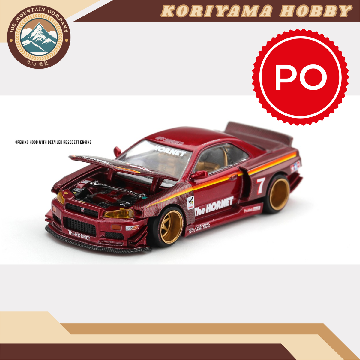 Mini GT Kaido House 315 Nissan Skyline GT-R (R34) TAMIYA x KAIDO HOUSE "The Hornet" V2 MiniGT