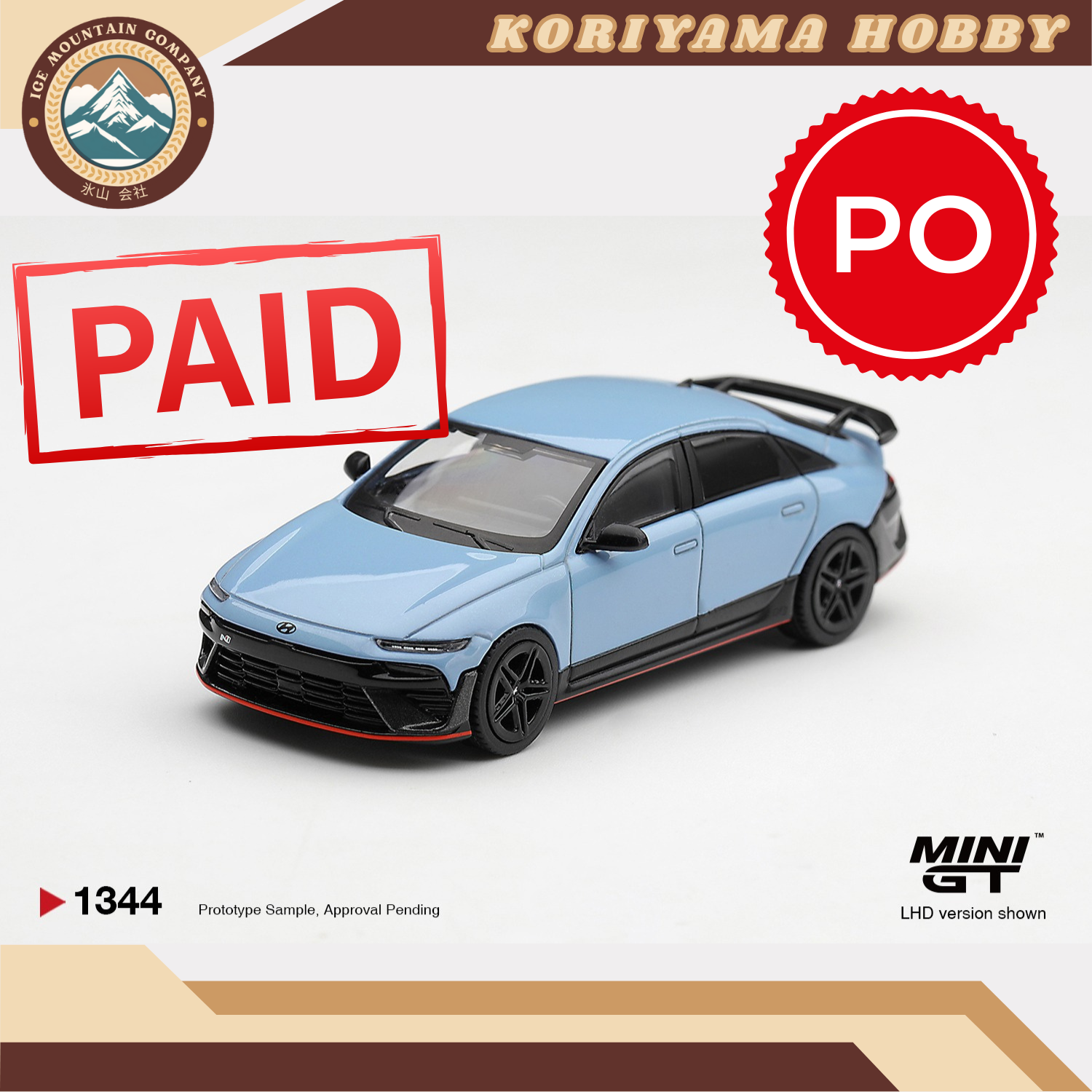 Mini GT 1344 Hyundai Ioniq 6 N Performance Blue Pearl MiniGT