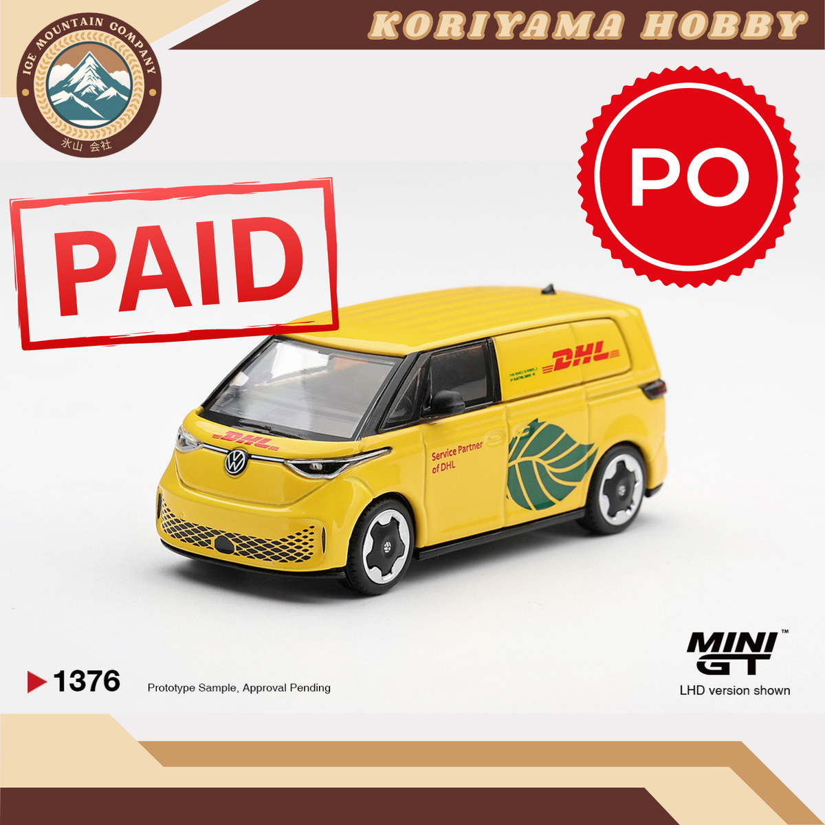 Mini GT 1376 Volkswagen ID.Buzz DHL Electric MiniGT