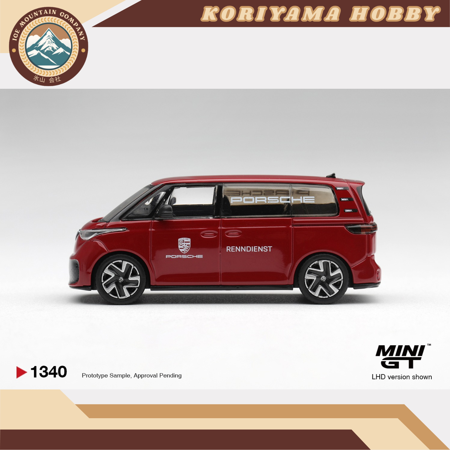 Mini GT 1340 Volkswagen ID.Buzz Porsche Renndienst MiniGT