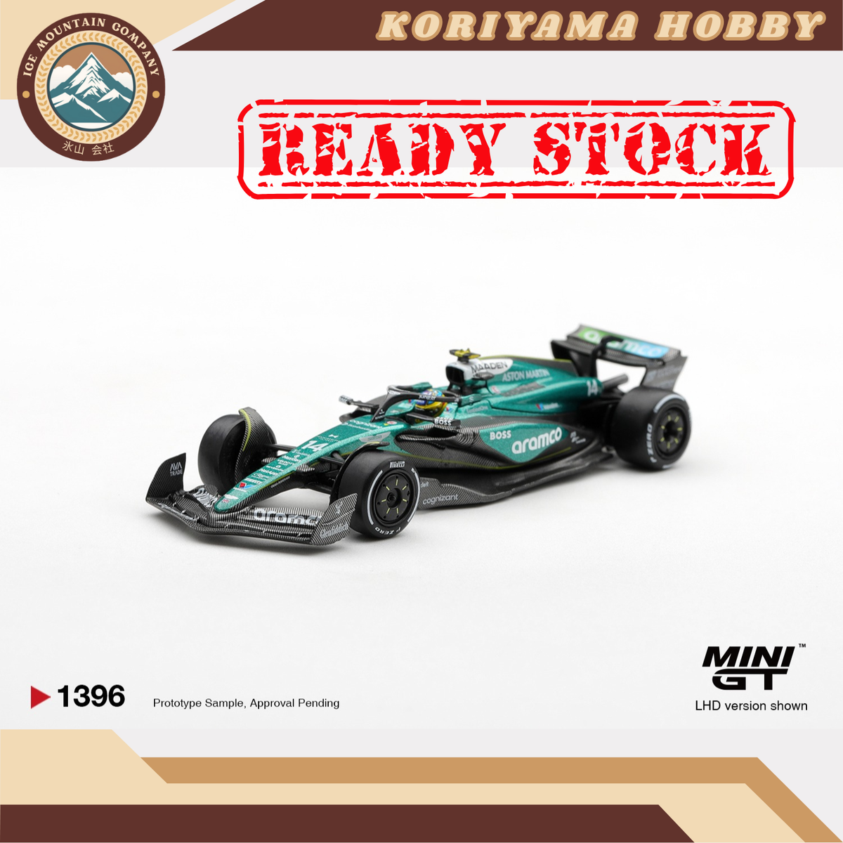 Mini GT 1396 Aston Martin AMR24 #14 Fernando Alonso 2024 F1 2024 Las Vegas GP MiniGT