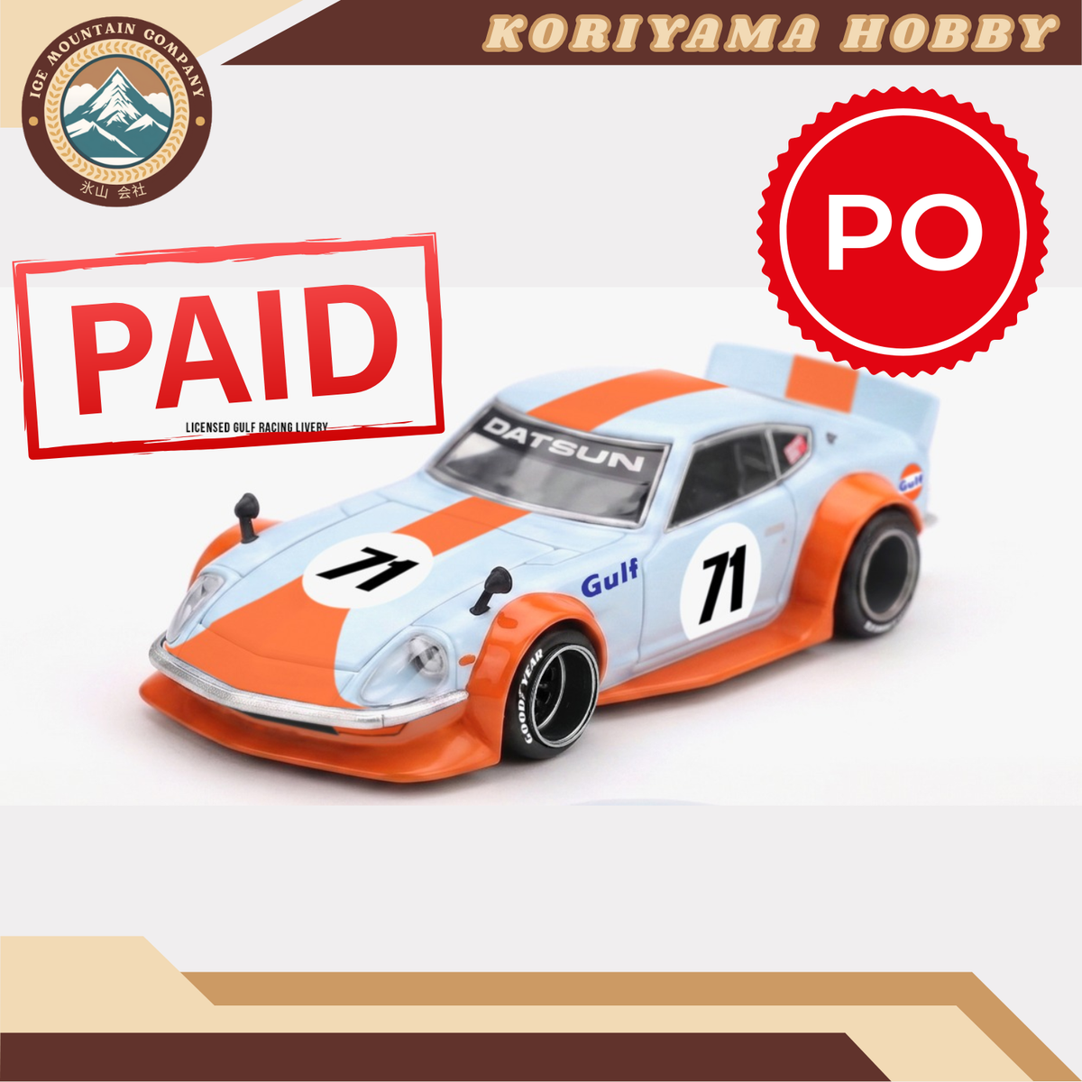 Mini GT Kaido House 317 Nissan Fairlady Z Kaido GT GULF V1 MiniGT