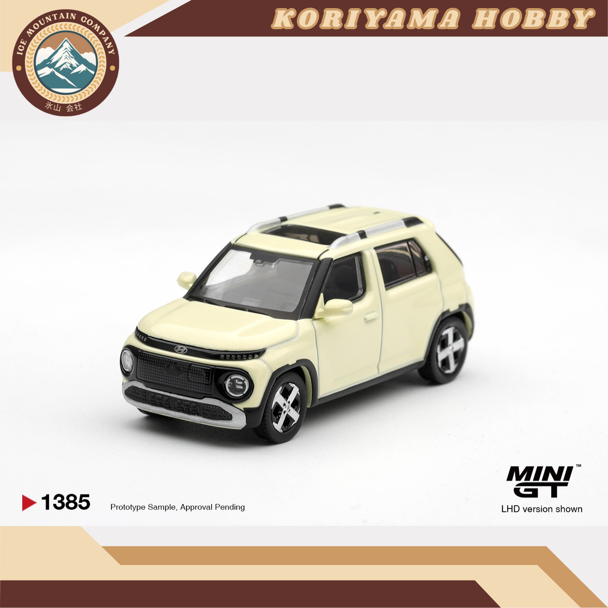 Mini GT 1385 Hyundai Casper Butter Cream Yellow Pearl MiniGT