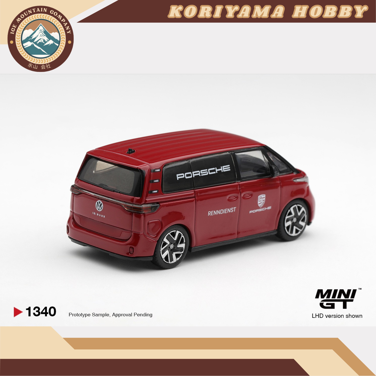 Mini GT 1340 Volkswagen ID.Buzz Porsche Renndienst MiniGT