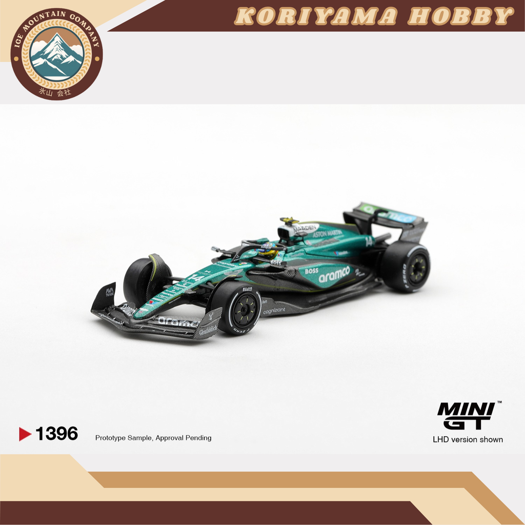 Mini GT 1396 Aston Martin AMR24 #14 Fernando Alonso 2024 F1 2024 Las Vegas GP MiniGT