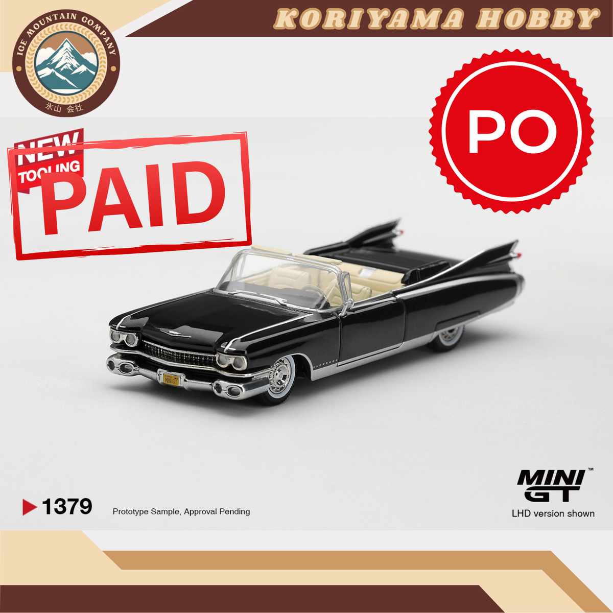 Mini GT 1379 Cadillac Eldorado Biarritz 1959 Black MiniGT