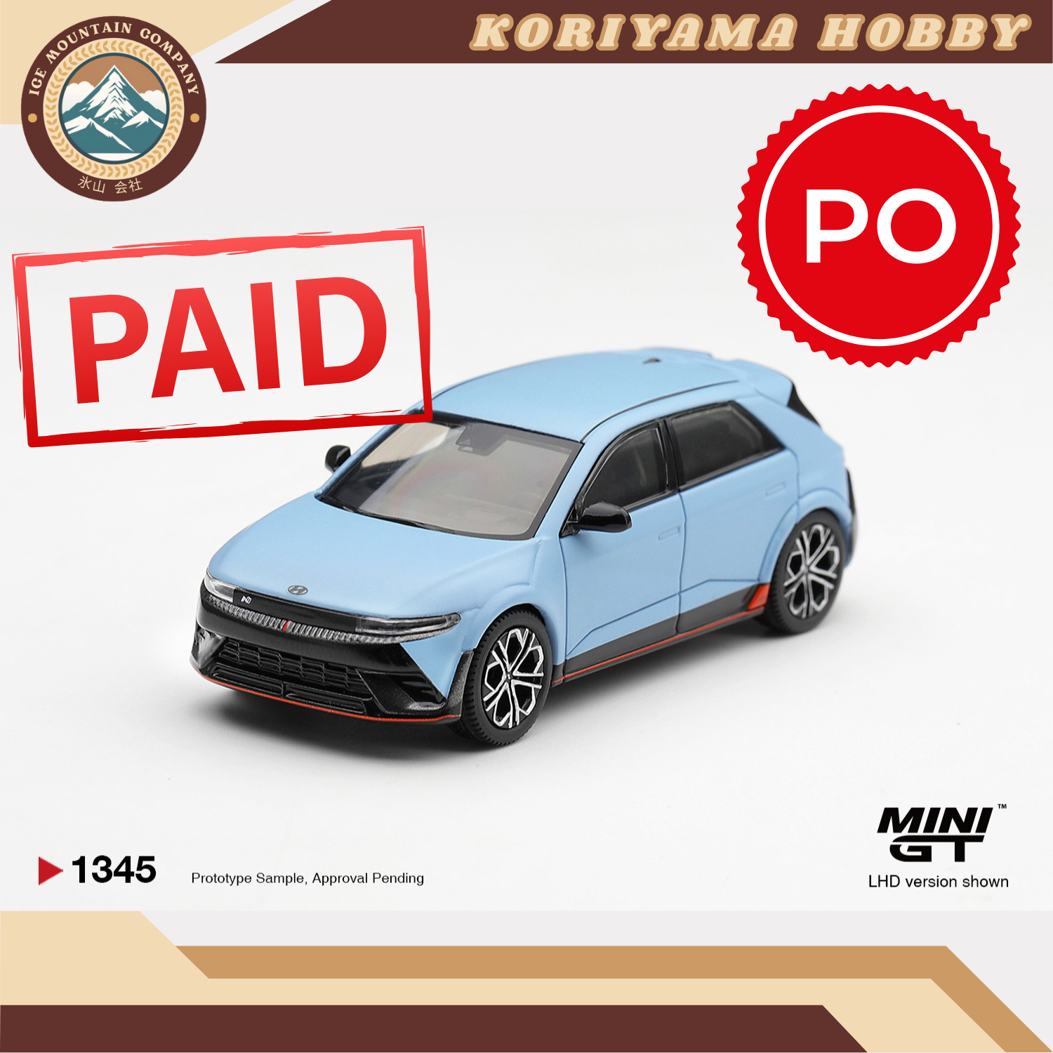 Mini GT 1345 Hyundai Ioniq 5 N Performance Blue Matt MiniGT