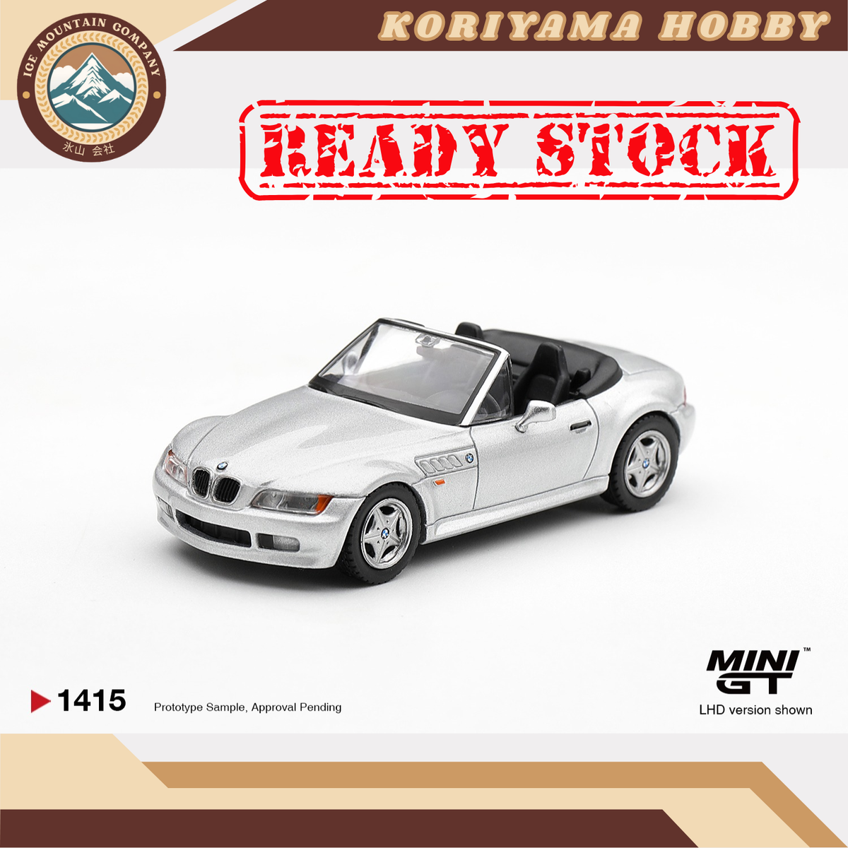 Mini GT 1415 BMW Z3 Titanium Silver MiniGT