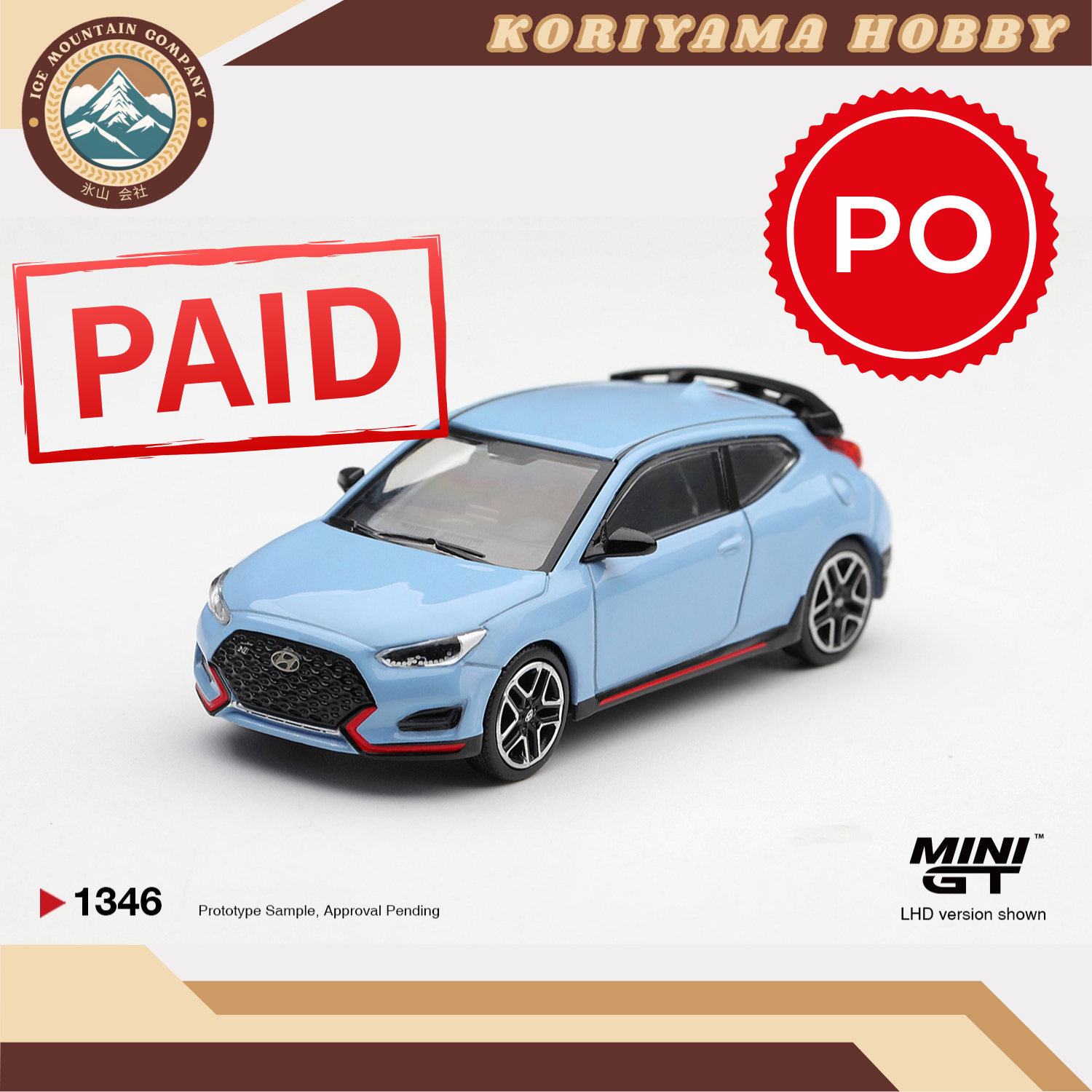 Mini GT 1346 Hyundai Veloster N Performance Blue MiniGT