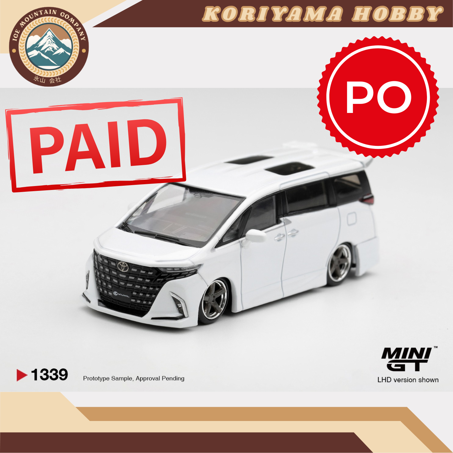 Mini GT 1339 Toyota Alphard 40 KUHL White MiniGT