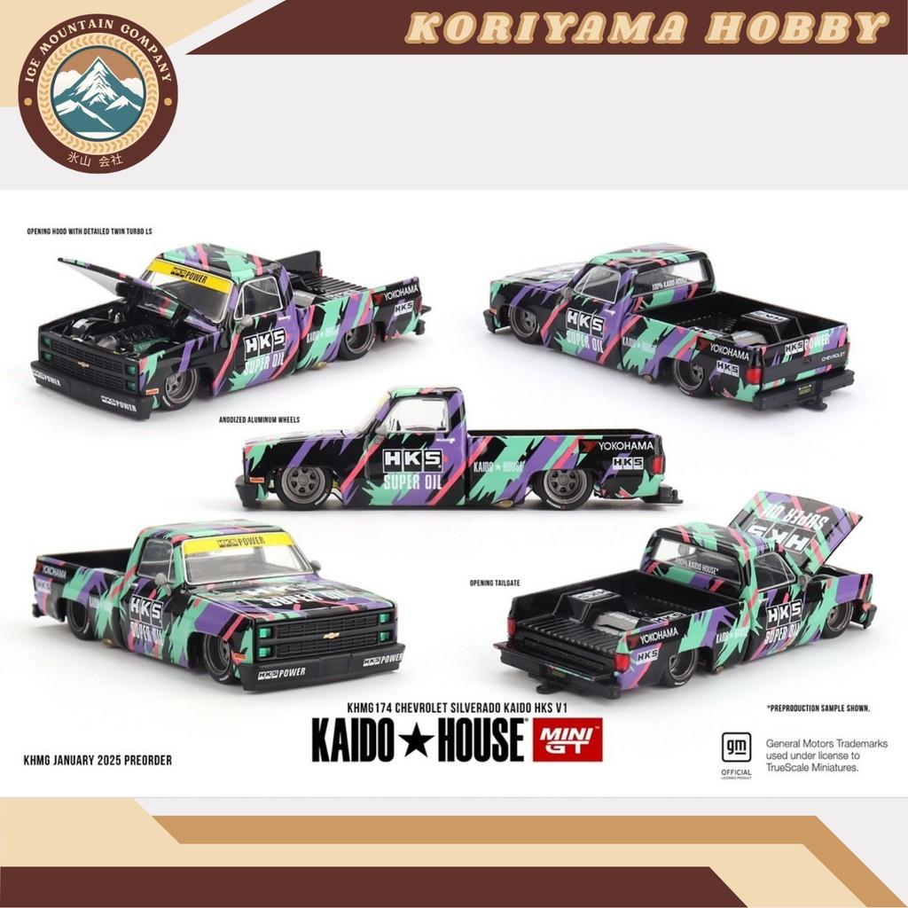 Mini GT Kaido House 174 Chevrolet Silverado KAIDO  HKS V1 MiniGT KHMG174