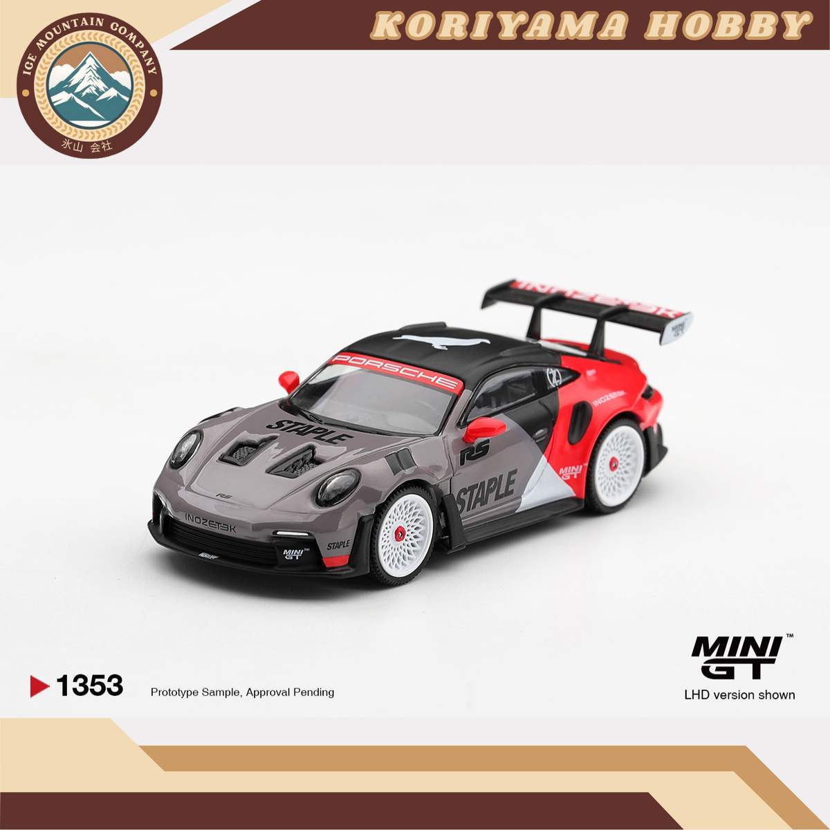 Mini GT 1353 Porsche 911 GT3 RS STAPLE x INOZETEK MiniGT