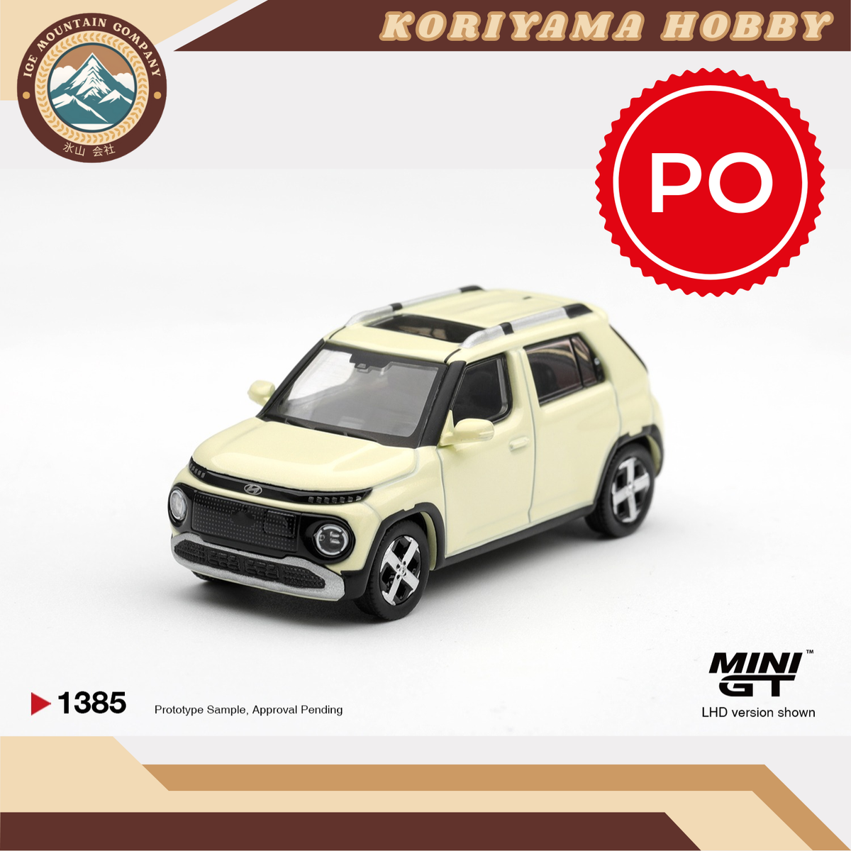 Mini GT 1385 Hyundai Casper Butter Cream Yellow Pearl MiniGT