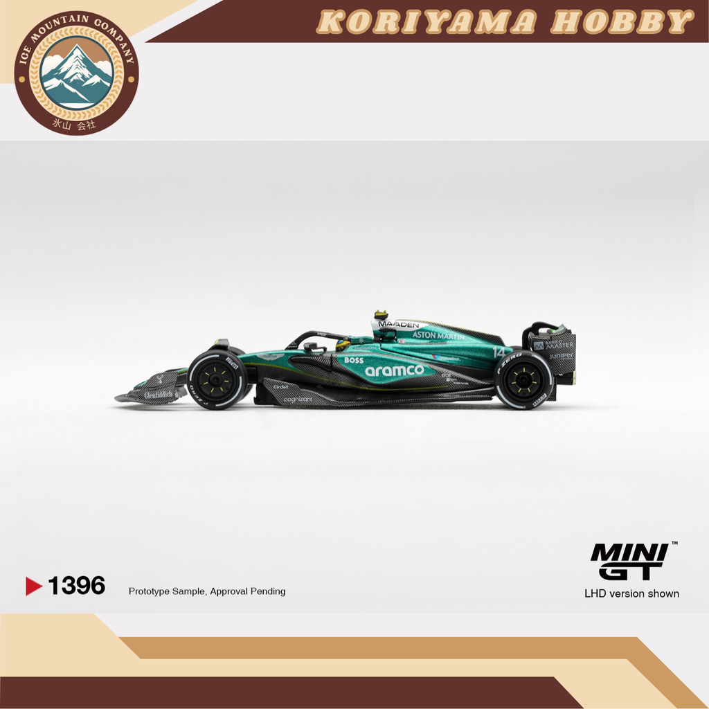 Mini GT 1396 Aston Martin AMR24 #14 Fernando Alonso 2024 F1 2024 Las Vegas GP MiniGT
