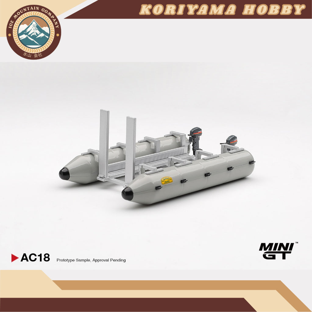 Mini GT MGTAC18 Camel Trophy Pontoon Raft MiniGT