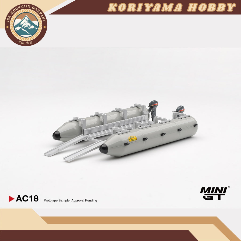 Mini GT MGTAC18 Camel Trophy Pontoon Raft MiniGT