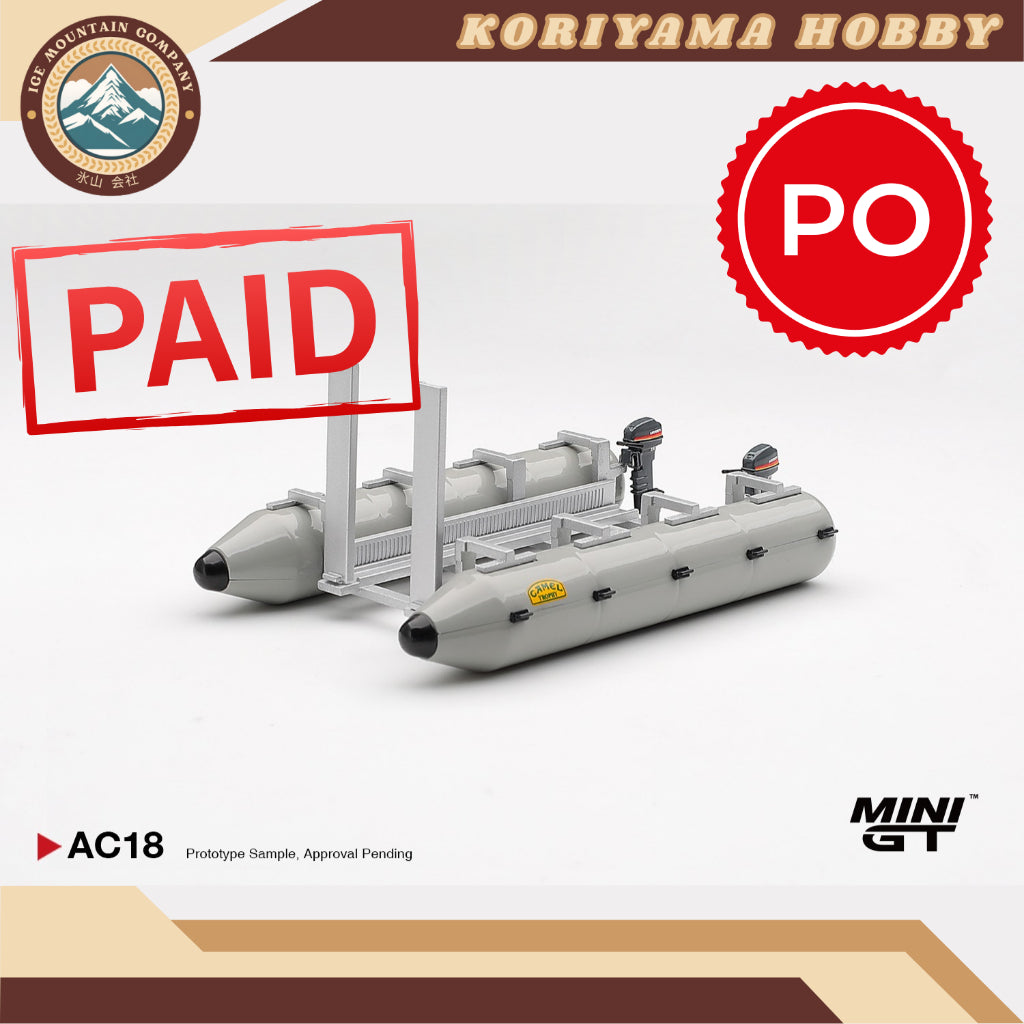 Mini GT MGTAC18 Camel Trophy Pontoon Raft MiniGT