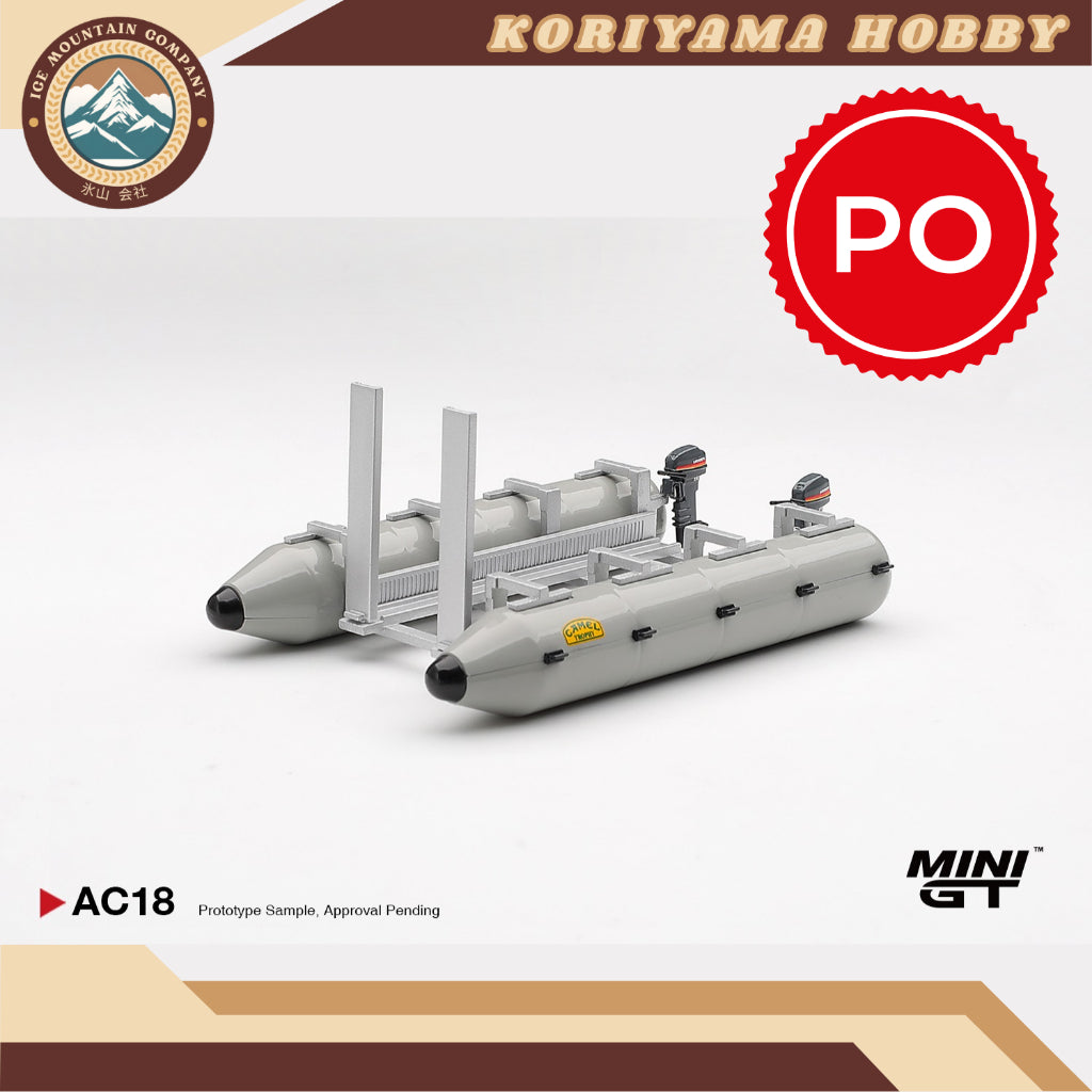 Mini GT MGTAC18 Camel Trophy Pontoon Raft MiniGT