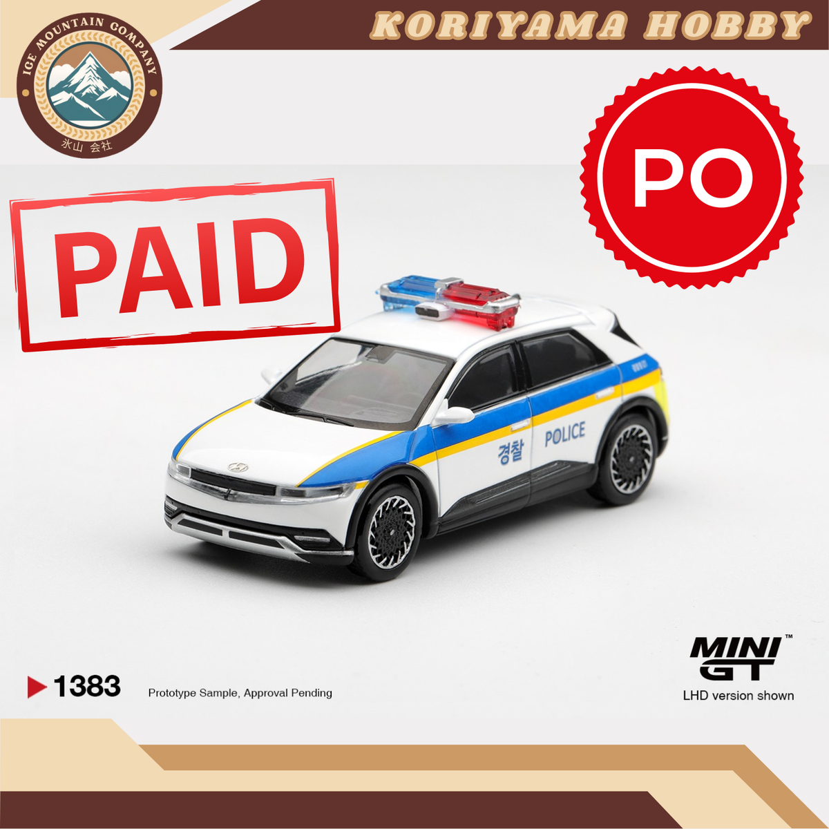 Mini GT 1383 Hyundai Ioniq 5 Police Car MiniGT